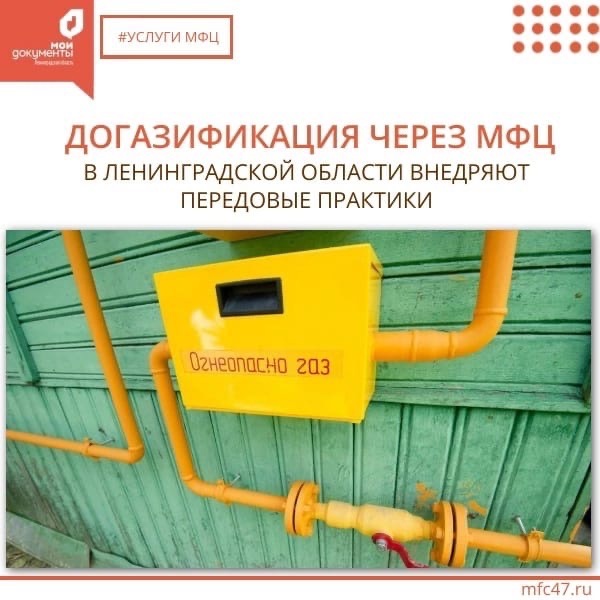 МФЦ Ленинградской области первыми в России начали оказывать госуслугу по догазификации в электронном формате